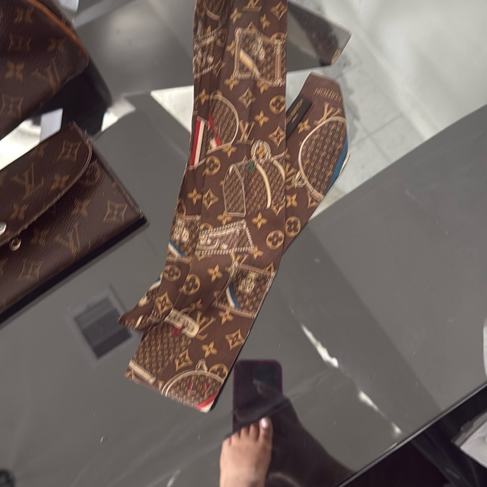 Louis Vuitton Brown Monogram Silk Tie
